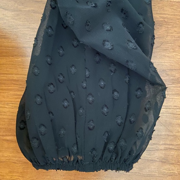 Black Polka Dot Blouse - Picture 4 of 5